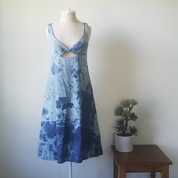 Vintage Dresses & Skirts - Vintage 1976 selvedge denim Met Mueseum Tye dye